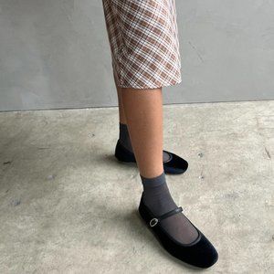 Hai x Reqins Honoree Shoes in Black Velvet